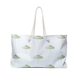 Bolsa de mano de fin de semana con paraguas / Regalo estético de Nancy Meyers / Costera / 24" x 13", diseño con base en T