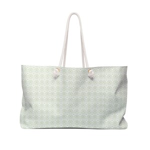 Bolsa de mano verde para fin de semana / Regalo estético de Nancy Meyers / Costera / 24" x 13", diseño con fondo en forma de T