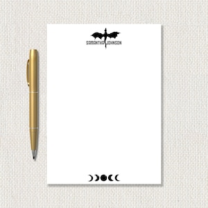 Personalized Dragon Notepad and Stationery - Custom Fantasy Notepad