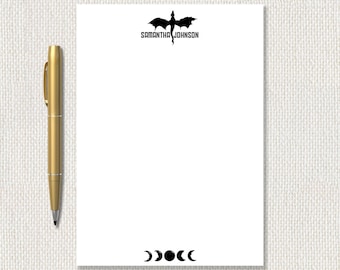 Personalized Dragon Notepad and Stationery - Custom Fantasy Notepad