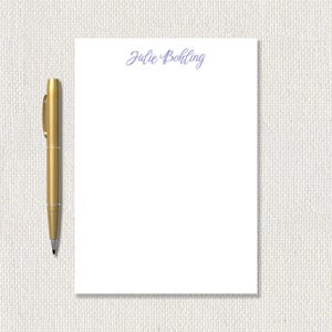 Personalized Cursive Notepad – Elegant Script Stationery Gift