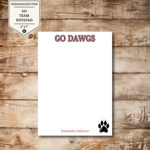 Personalized Team Spirit Notepad – Custom Sports Stationery for Coaches, Athletes & Fans