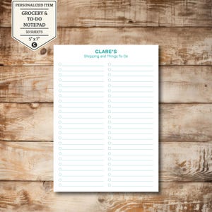 Personalized To-Do and Grocery List Notepad