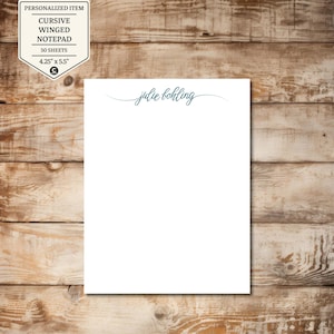 Personalized Cursive Notepad – Elegant Script Stationery Gift