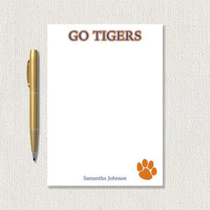 Personalized Sports Team Notepad - Custom Colors, Mascot & Name | Gift for Coaches, Players or Fans