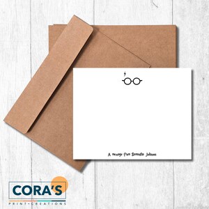 May include: A white card with a black lightning bolt and glasses graphic. The text "A message from Samantha Johnson" is at the bottom of the card.