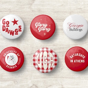 College Football Game Day Buttons | Sorority Style Tailgate Pins