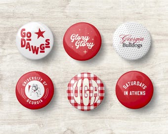 College Football Game Day Buttons | Sorority Style Tailgate Pins