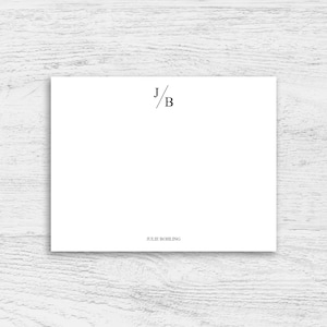 Personalized Initial Note Card Set, Custom Stationery
