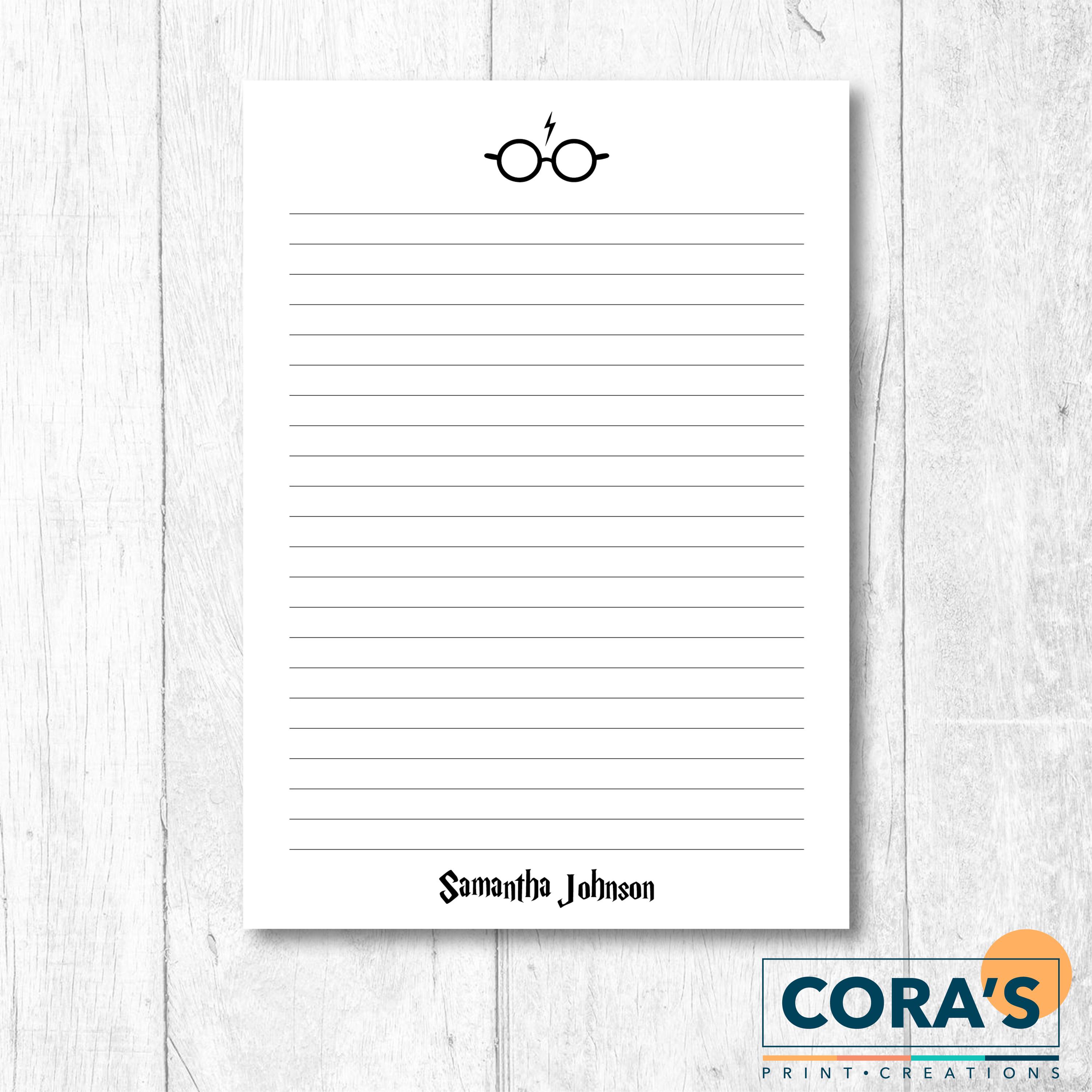 Wizard Note Pad Wizard Themed Personalized Notepad for Home, Office, and School Use ...