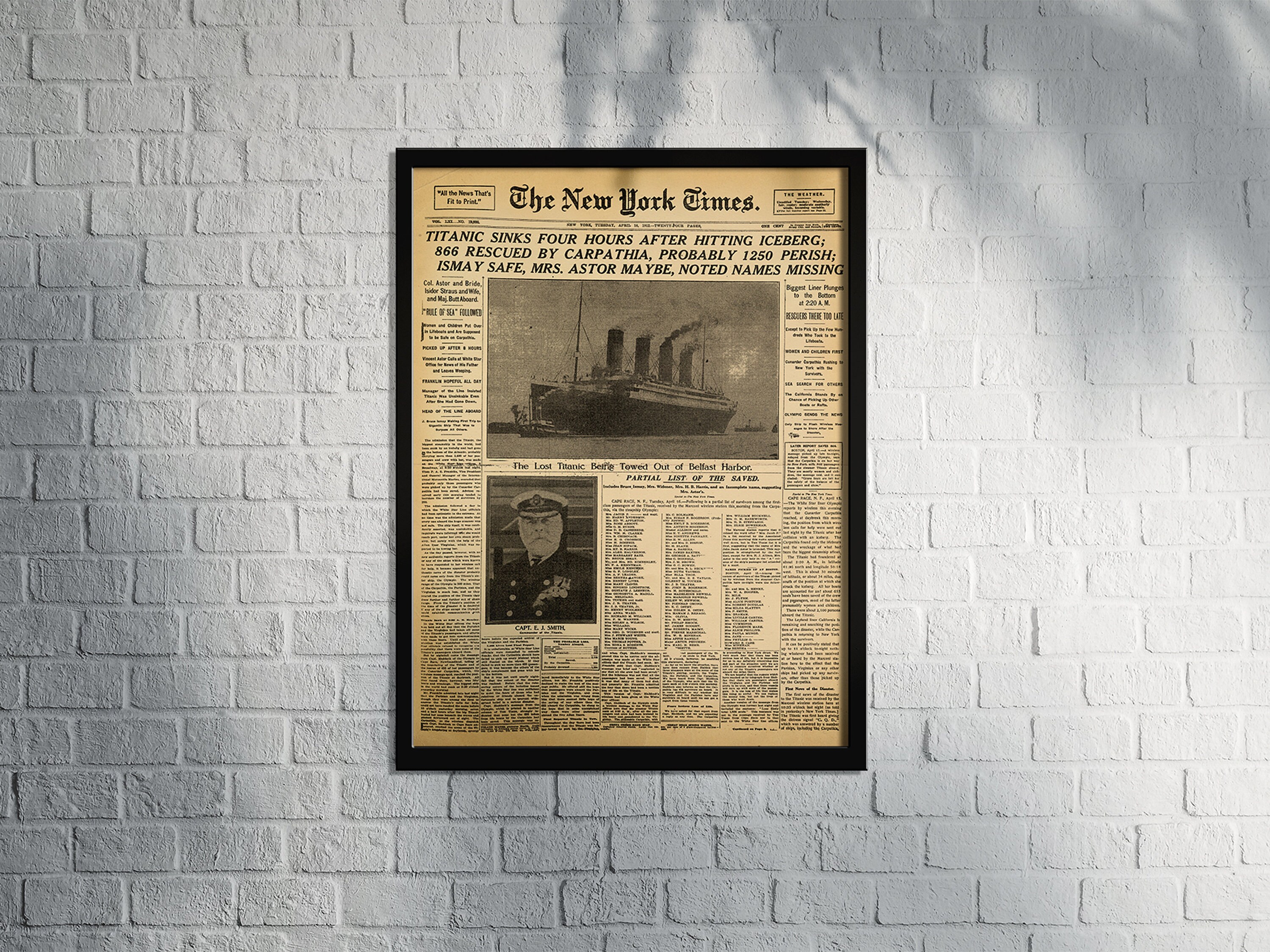 Photo de presse vintage Titanic A Large 1912 FT 36068 - tirage 24x18 CM