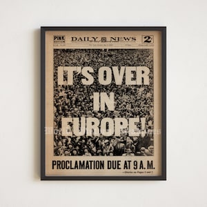 Cartel de titular de periódico de Nueva York para imprimir Portada de periódico Guerra por periódico histórico Arte de pared Decoración de pared retro (DESCARGA DIGITAL)