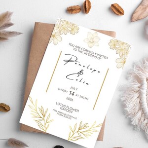 Elegante conjunto de invitaciones de boda con código QR, moderna tarjeta de RSVP y detalles en línea, conjunto de plantillas minimalistas de Canva, paquete de invitaciones de boda