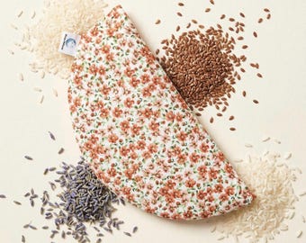 Weighted Eye Pillow, Floral Cotton,   Lavender Heat Pack, Aromatherapy Sleep Mask, Migraine Relief, Cooling