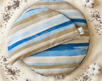 Weighted Lap Pad & Eye Pillow Gift Set, Sensory Compression Sleep, Microwave Heating Pad, Reversible