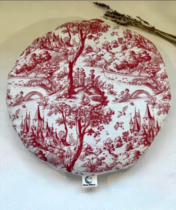 Weighted Lap Pillow, Red Fairytale Castles, Microwave Heating Pad, CuddleCalm, Emotional Support, Relaxation Gift