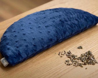 Weighted Eye Pillow, Blue Minky, Calming Aromatherapy, Sinus Relief, Compress, Rice, Flaxseed, Scented, Unscented