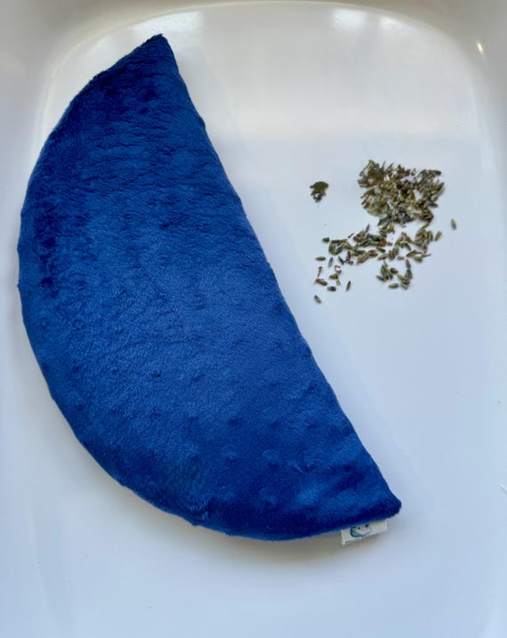 Weighted Eye Pillow, Soft Minky Dark Blue, Aromatherapy, Spa & Relaxation, Valentines Gift Dad, Mens