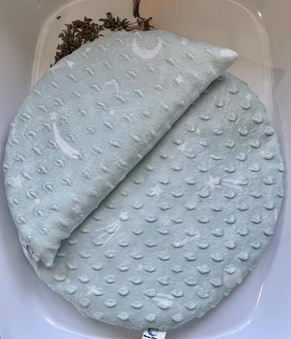 Kids Weighted Lap & Eye Pillow Set, Minky Moon Stars, Autism Anxiety, Microwavable Heat Pack