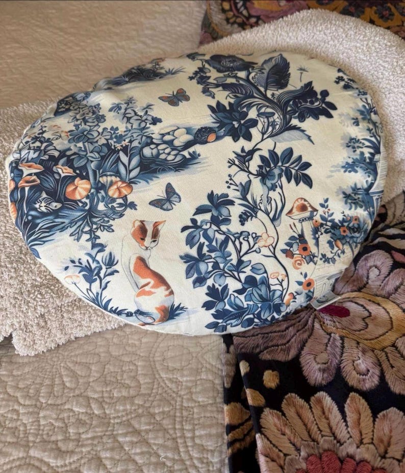 Curated visual reference: Gallery Detail: Handmade Weighted Plush Heating Lap Pad Chateau Cats Minky
