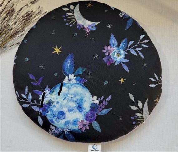 Weighted Lap Pillow, Midnight Moons, Heating Pad, CuddleCalm, Self Care, Aromatherapy Relaxation, Flaxseed Warmer