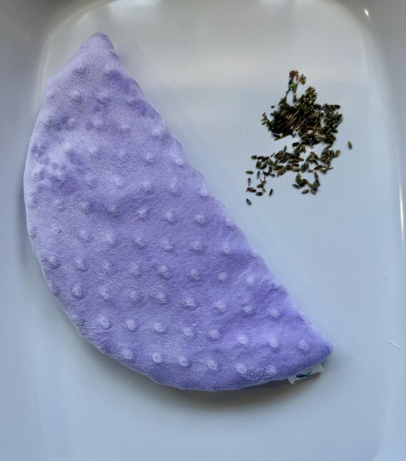 Weighted Eye Pillow, Soft Minky Lavender, Flaxseed Sleep Mask, Spa & Relaxation, Scented, Unscented, Heatable