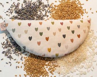 Weighted Eye Pillow, Natural Cotton, Self Care For Mom, Aromatherapy Sleep Mask, Microwavable Warmth