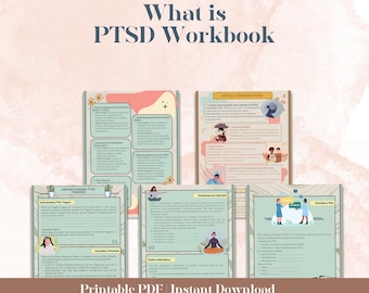 What is PTSD Workbook, PTSD Awareness Workbook, PTSD Psychoeducation Worksheet, Ptsd Aware Worksheets & Journal, Trauma Downloads