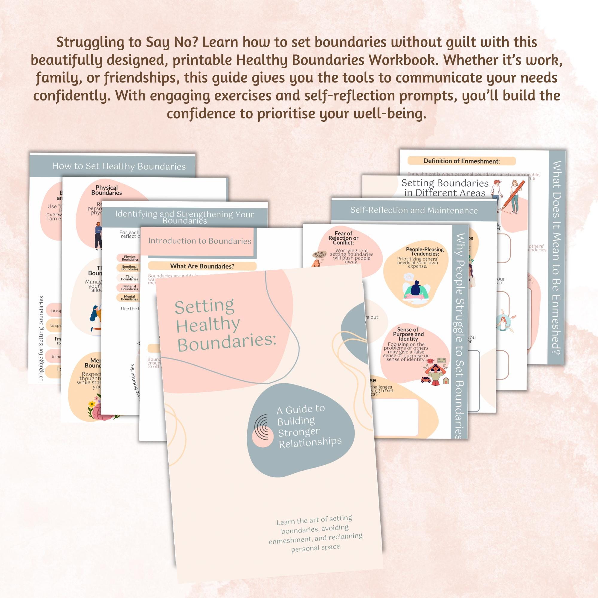 Setting Healthy Boundaries | Boundaries Workbook | Self-care Guide ...