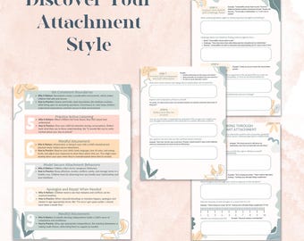 Discover Your Attachment Style | Attachment Theory Workbook | Relationship Patterns | Secure Attachment | Digital Download