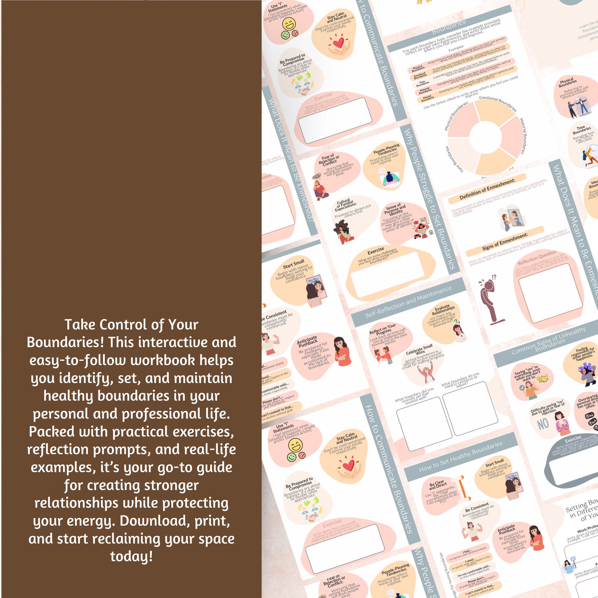 Setting Healthy Boundaries | Boundaries Workbook | Self-care Guide ...