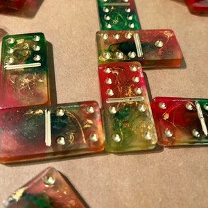 Warm Color Swirls Domino Set