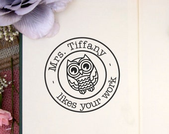 Custom Name Stamp Signature rubber stamp self inking Great teacher stamp, Signature Stamp, Personalized Stamp, Teacher Stamps, Library Stamp