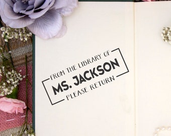 Custom Name Stamp Signature rubber stamp self inking Great teacher stamp, Signature Stamp, Personalized Stamp, Teacher Stamps, Library Stamp