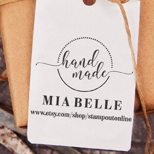 Personalized Rubber Stamp, Handmade By stamp, Handmade by Stamp, Custom Stamper, Personalized Custom Stamp, Branding Stamp--25184-CB17-000