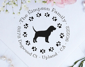 Custom Return Address Stamper, Dog Stamps Self Inking Custom Return Address Stamp, Cute Stamp for Dog Lover, Personalized Dog Gift idea