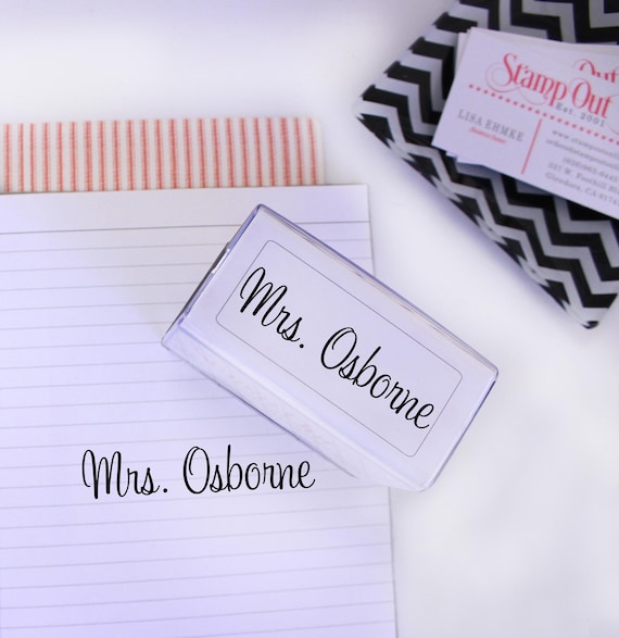 Custom Name Stamp Signature rubber stamp self inking Great teacher stamp, Signature Stamp, Personalized Stamp Name on a stamp, Work stamper