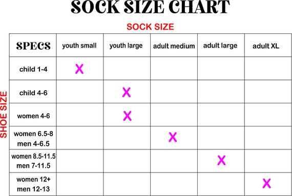 Hockey Socks Size Chart