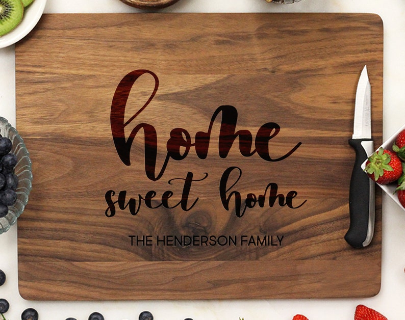 Custom Cutting Board Home Sweet Home Anniversary Gift Cutting Board Realtor Personalized Gift --23510-CUTB-003 Closing Gift Wedding