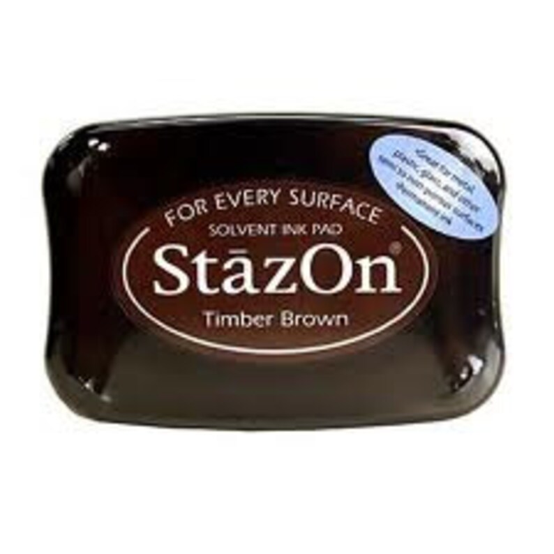 Brown Stazon Ink Pad Permanent Brown Stamp Pad Timber Brown Etsy