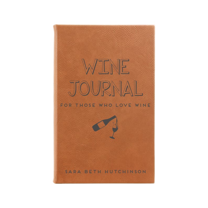 Wine Journal Leather Journal Personalized Leather Journal Etsy