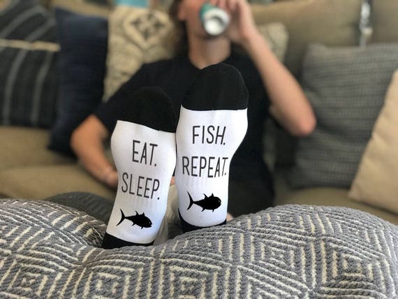 Socks, Fishing Gift, Stocking Stuffer, Gift for Dad, Funny Gifts, Eat Sleep  Fish Repeat, Fly Fishing Gift, Gift for Husband 62143-SOX1-603 -  Canada