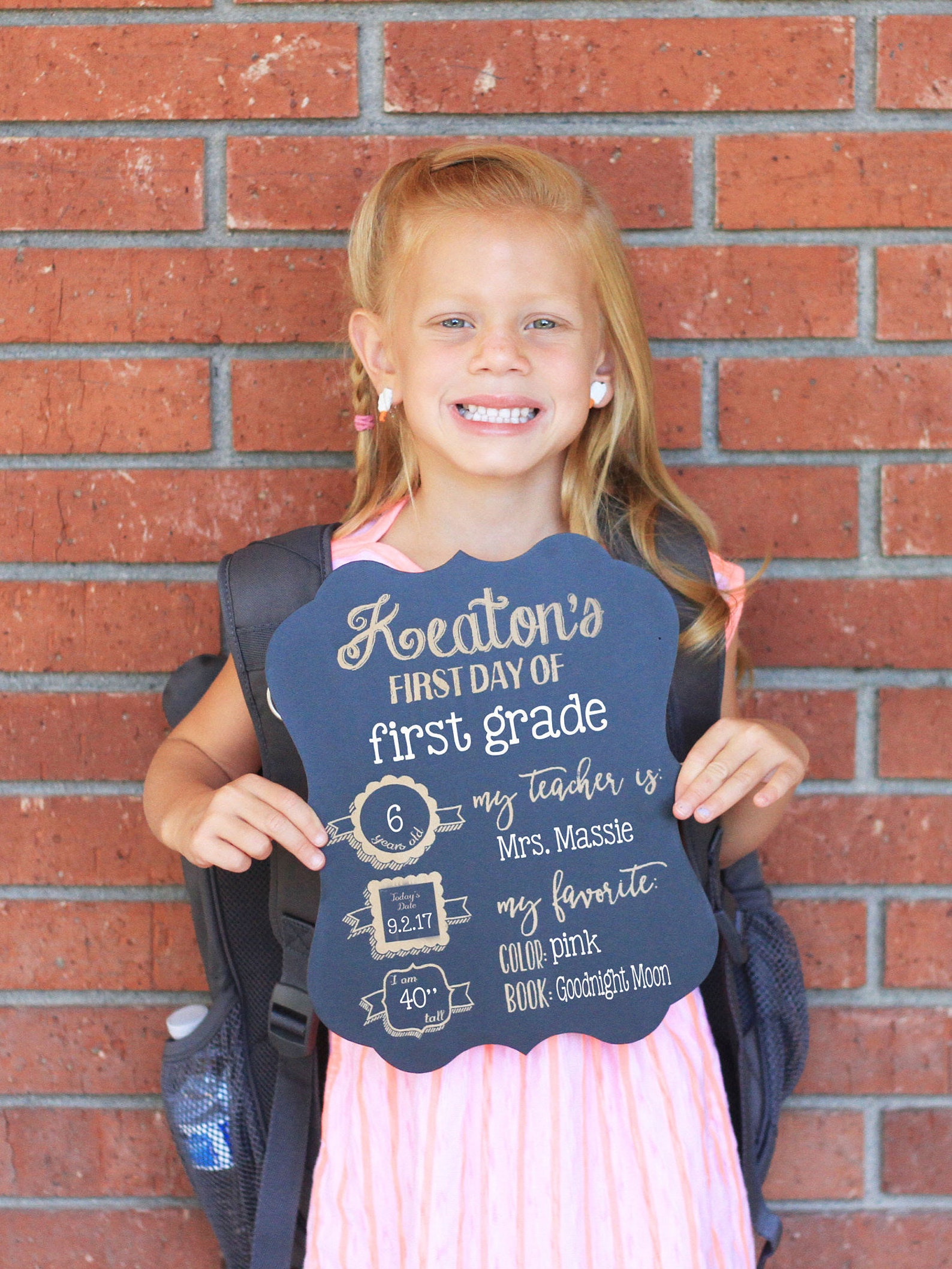 First Day of School 1st Day of School Back to School Etsy