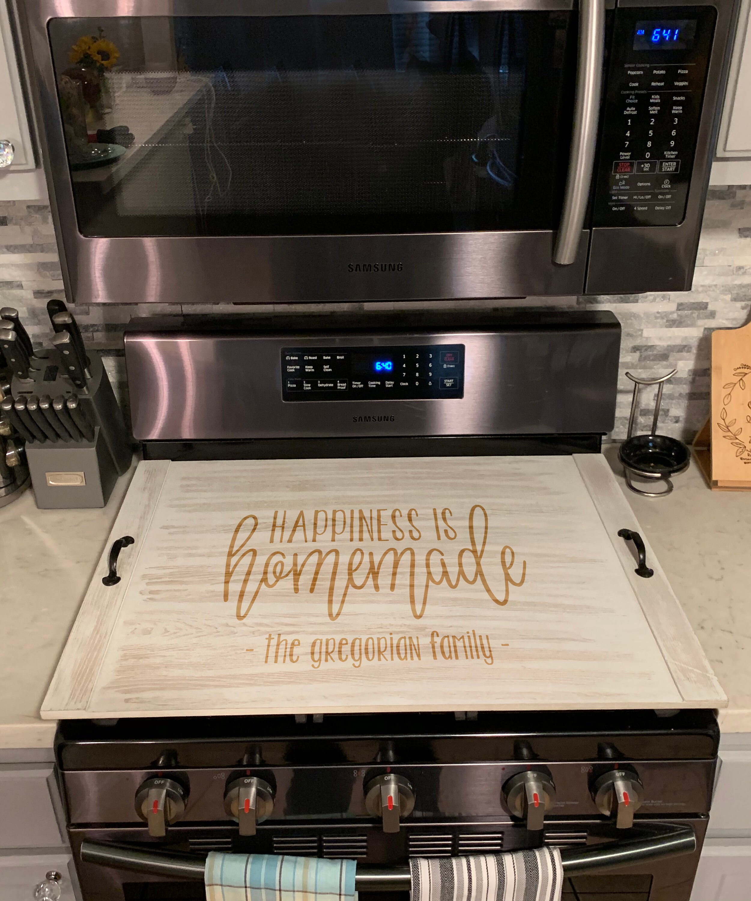 glass top oven cover