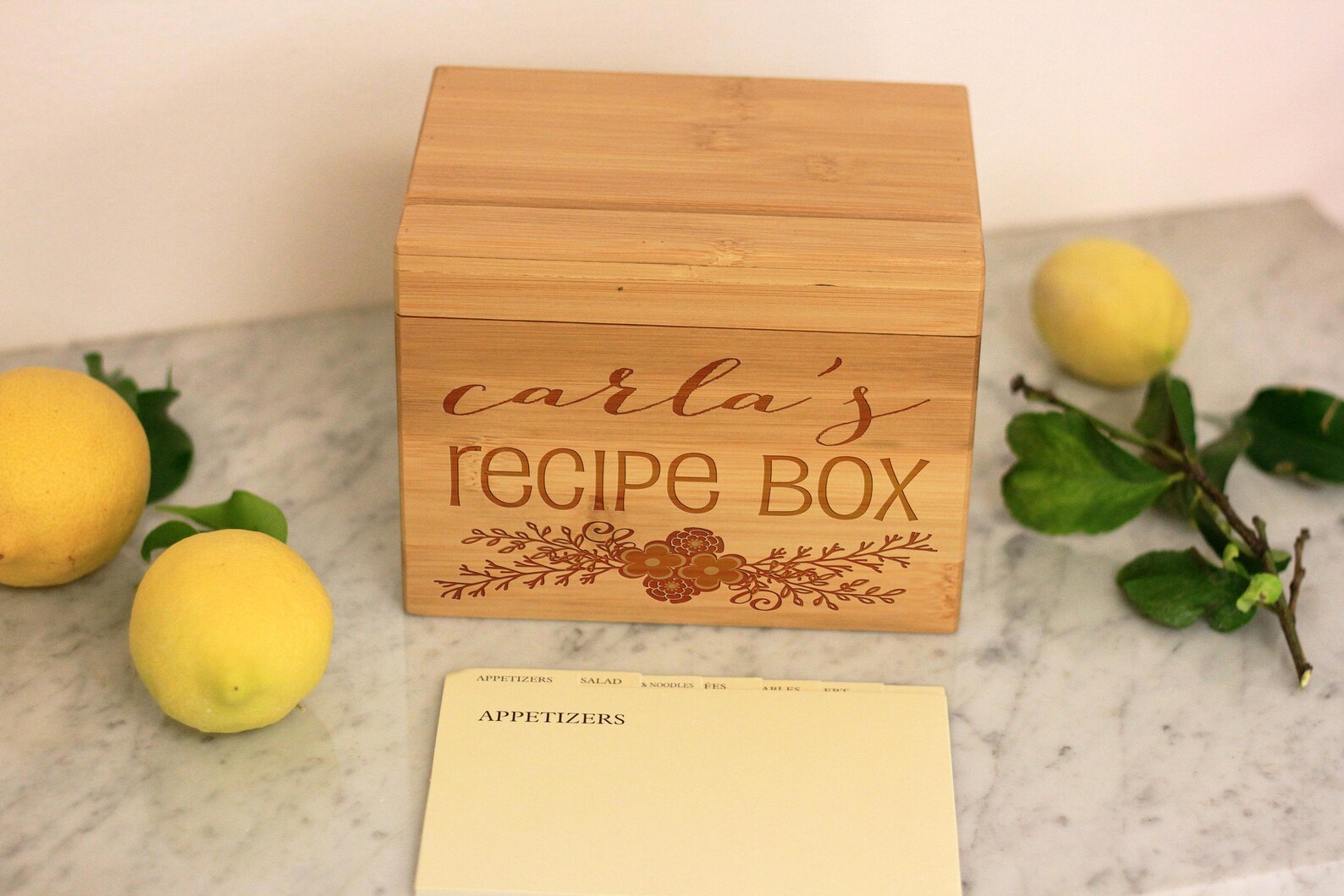 Custom Recipe Box Recipe Box Engraved Recipe Box Etsy