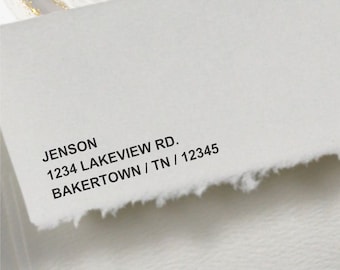 May include: White envelope with a black address label that reads "Jenson 1234 Lakeview Rd. Bakertown / TN / 12345"
