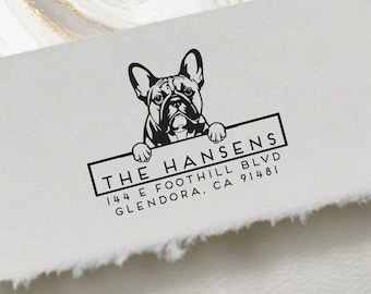 French bulldog dog Return Address Stamp, Frenchie Dog on Return address stamp Return Address stamp, Personalized Address Stamp Custom Stamp