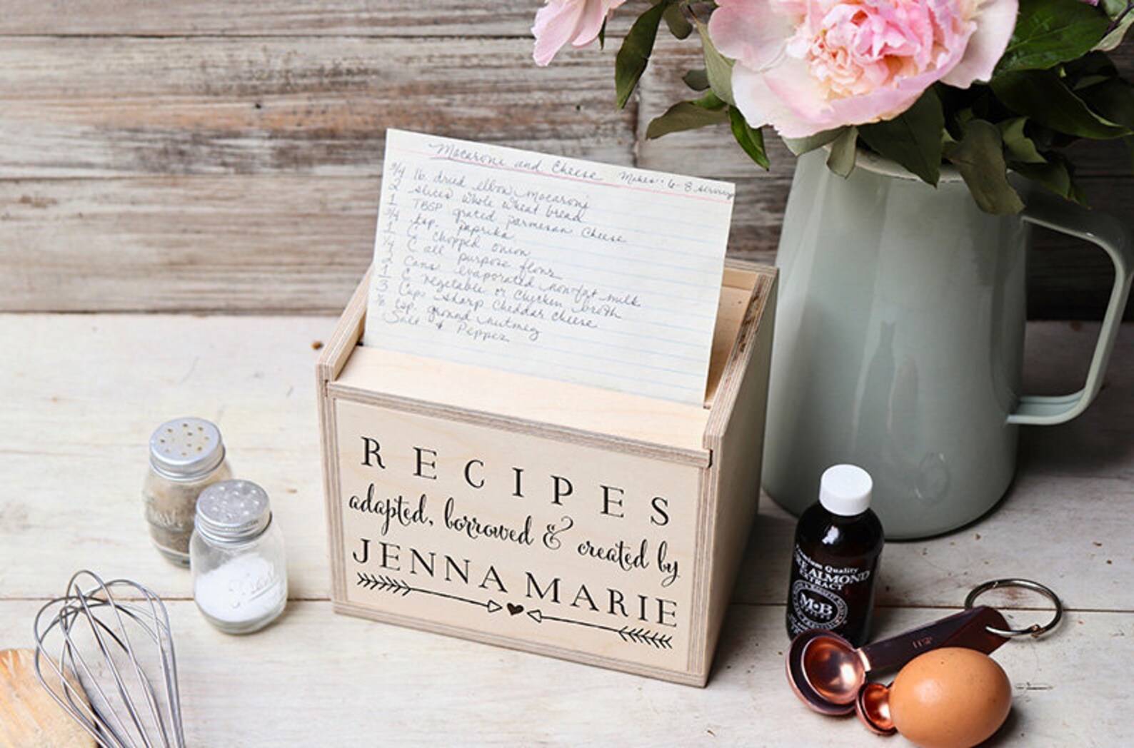 Custom Recipe Box Recipe Box Engraved Recipe Box Etsy
