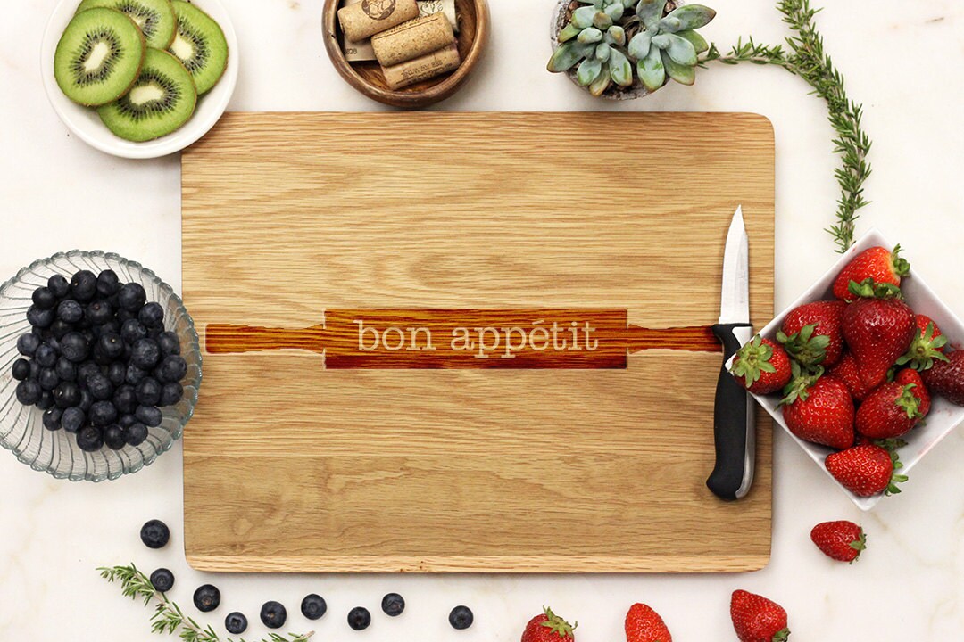 Bon Appetit Cutting Board Personalized Cutting Board Etsy