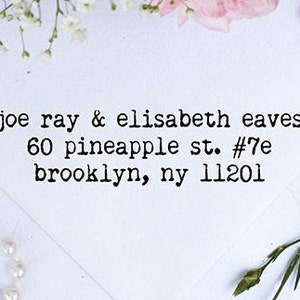 Self Inking, Return address, rubber stamp, clear block stamp, old fashion typewriter, typewriter, wood mount stamp--10007-PI12-000